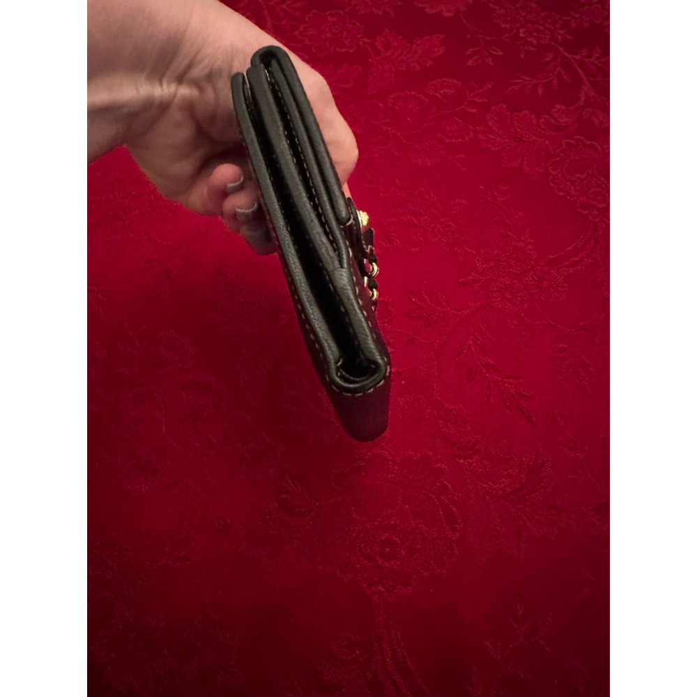 Gucci Black Leather Wallet with Sherry Line Red and Green Ribbon Stripe Chain - Picture 10 of 10